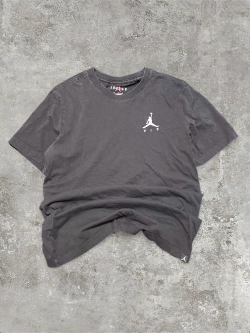 Jordan Short Sleeve Crew T-Shirt in Charcoal with White Jumpman